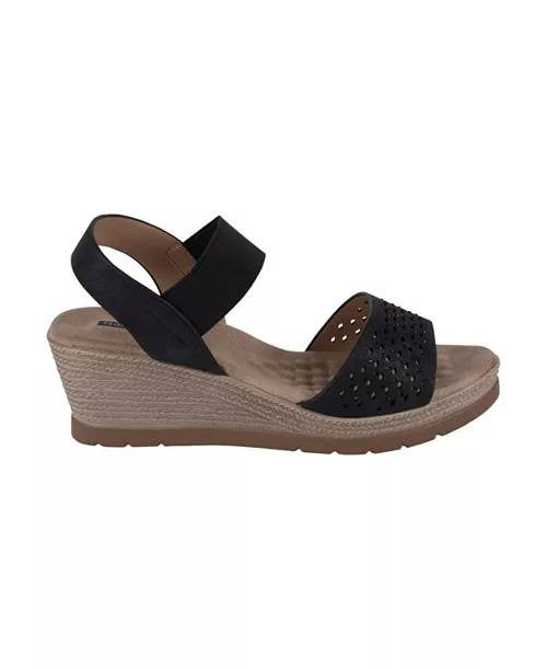 Good  Choice  Shoes  Wedge  Sandals  Black  8  New  $65