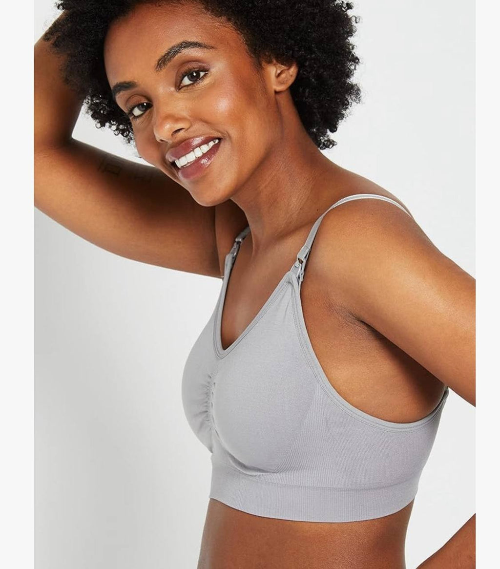 Motherhood Maternity Seamless Clip Down Nursing Bra – Wireless Comfort,Size M