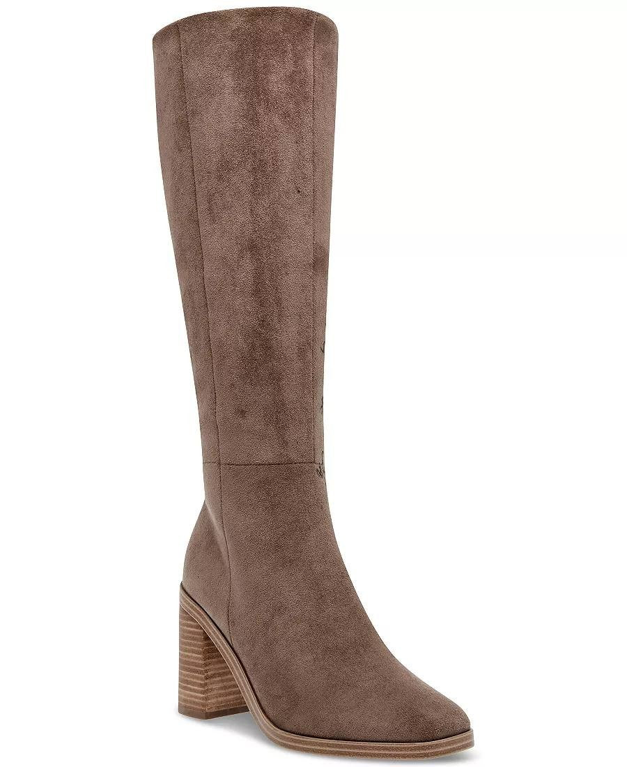 DV Dolce Vita Flapper Boots 7.5 Mushroom Fabric Knee‑High New Box msrp$89