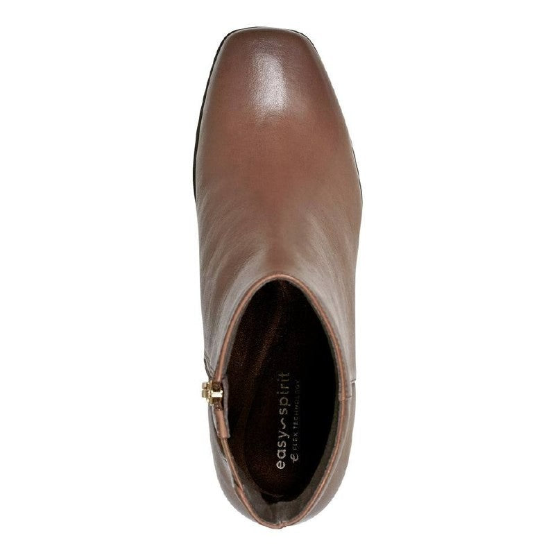 Easy Spirit Sidney Booties 6M Taupe Leather Square Toe Zip Comfort NIB msrp$169