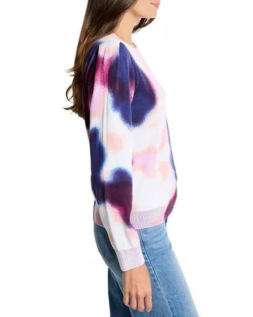 NIC+ZOE Women’s Blossom Blur Cotton Sweater Multicolor M $169 NWT