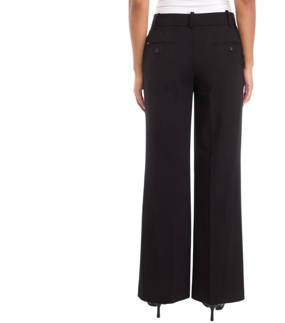 DKNY Wide-Leg Ankle Pants Black Size 4P Petite NWT $89 – Chic Office Style