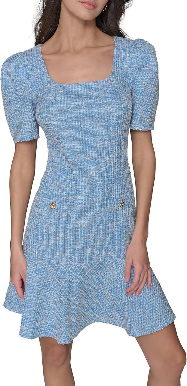 Karl Lagerfeld Paris Women’s Tweed Dress Blue Size 18 NWT $149