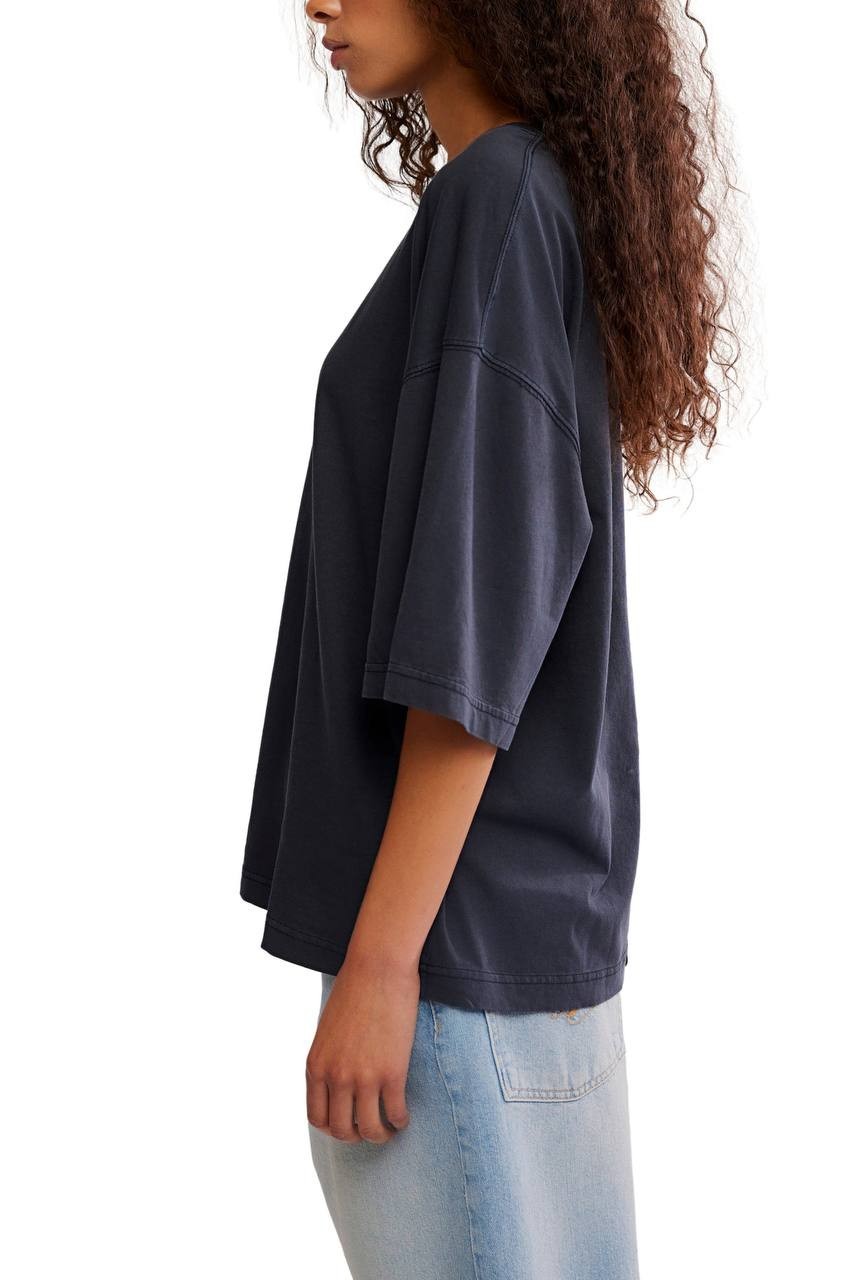 We The Free Perfect Oversize Cotton T‑Shirt Black M NWT $38