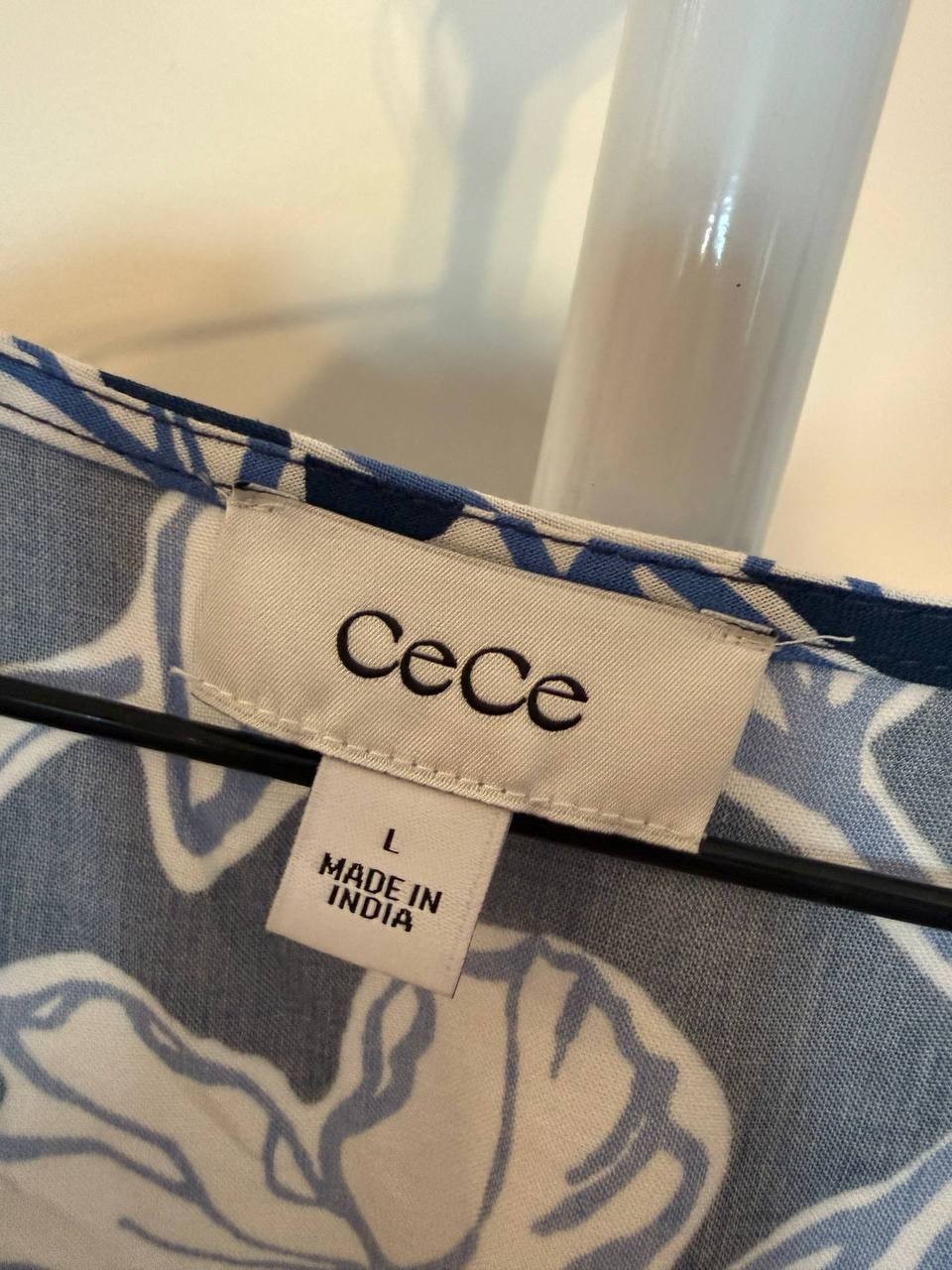 CeCe Wrap‑Front Short‑Sleeve Maxi Dress – Size L – NWT – $89