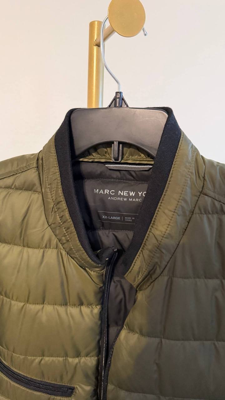Marc New York Men’s Grymes Packable Racer Jacket Olive 2XL $250 NWT