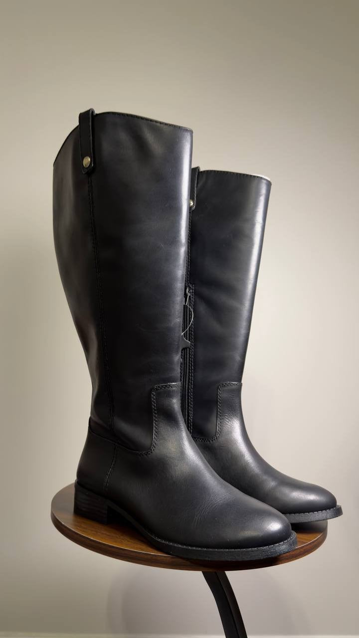 I.N.C.  Riding  Boots  Black  Leather  9W  XWC  New  $189.90