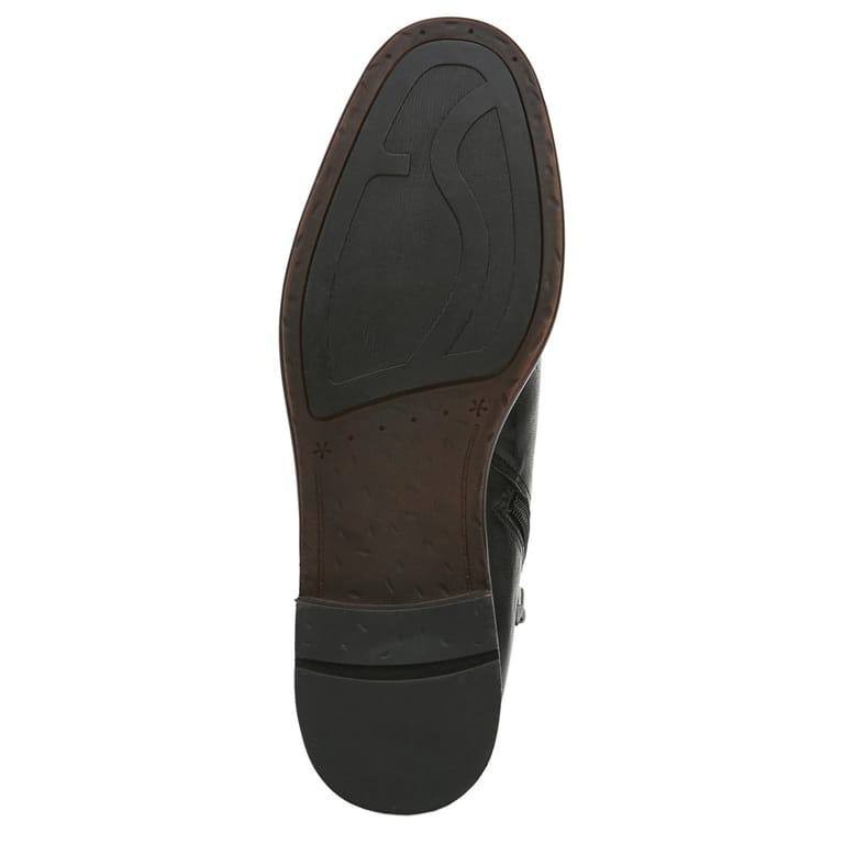 Franco Sarto Marcus Ankle Bootie Black 7.5 Leather Side Zip $159 NWOB