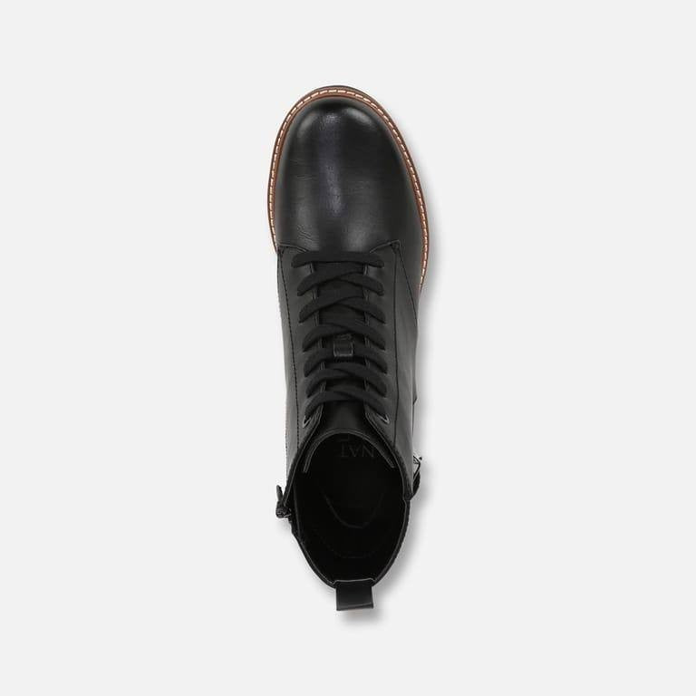 Naturalizer Cabaret Ankle Bootie Black 6W Faux Leather Lug Sole $159 NWB