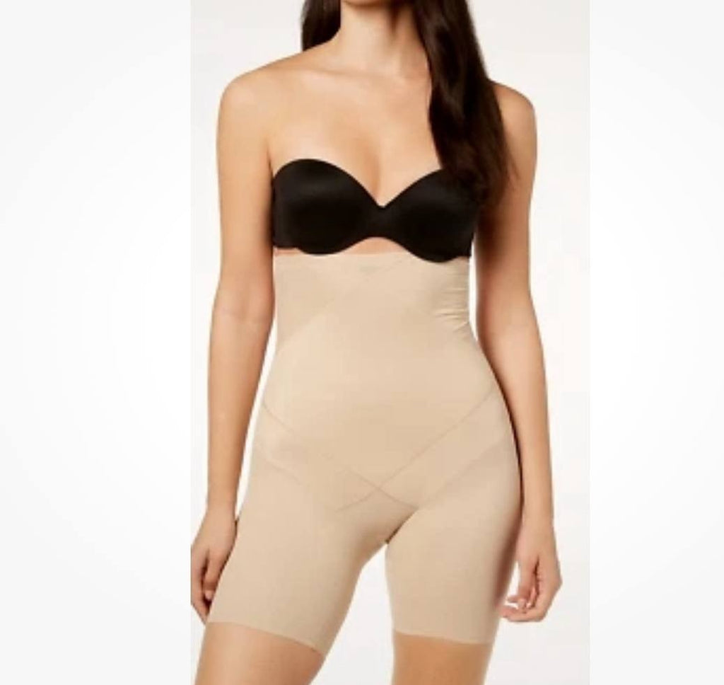 Miraclesuit Shapewear High Waist Thigh Slimmer Shorts – Style 2419 Beige Size M