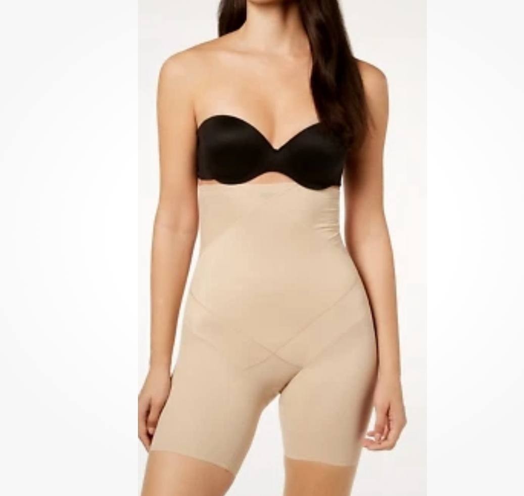 Miraclesuit Shapewear High Waist Thigh Slimmer Shorts – Style 2419 Beige Size M