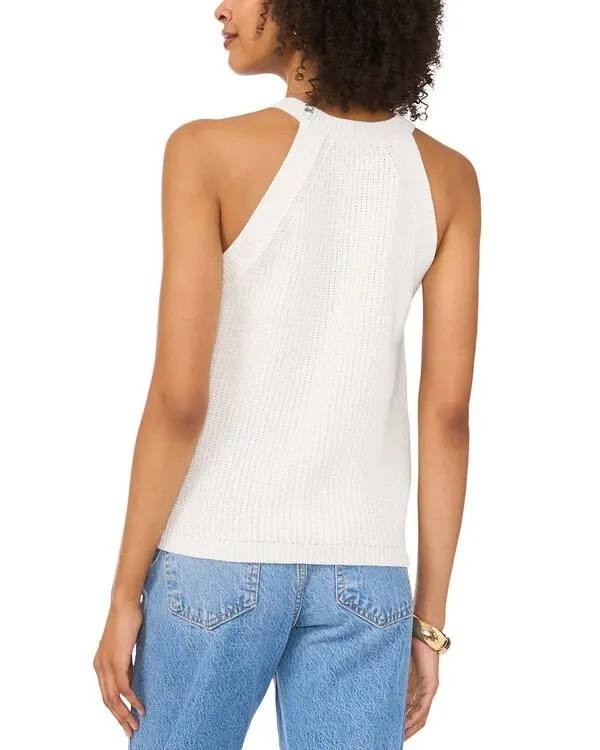 Vince Camuto Ivory Pointelle Knit Tank Top XL Lightweight Casual Top
