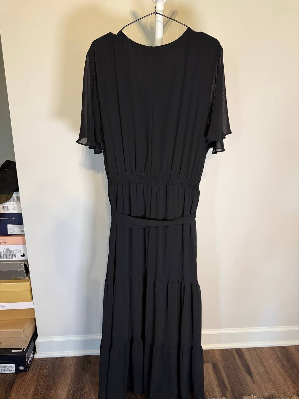 Kasper Women’s V‑Neck Flutter Sleeve Maxi Dress – 3X – NWT – $99