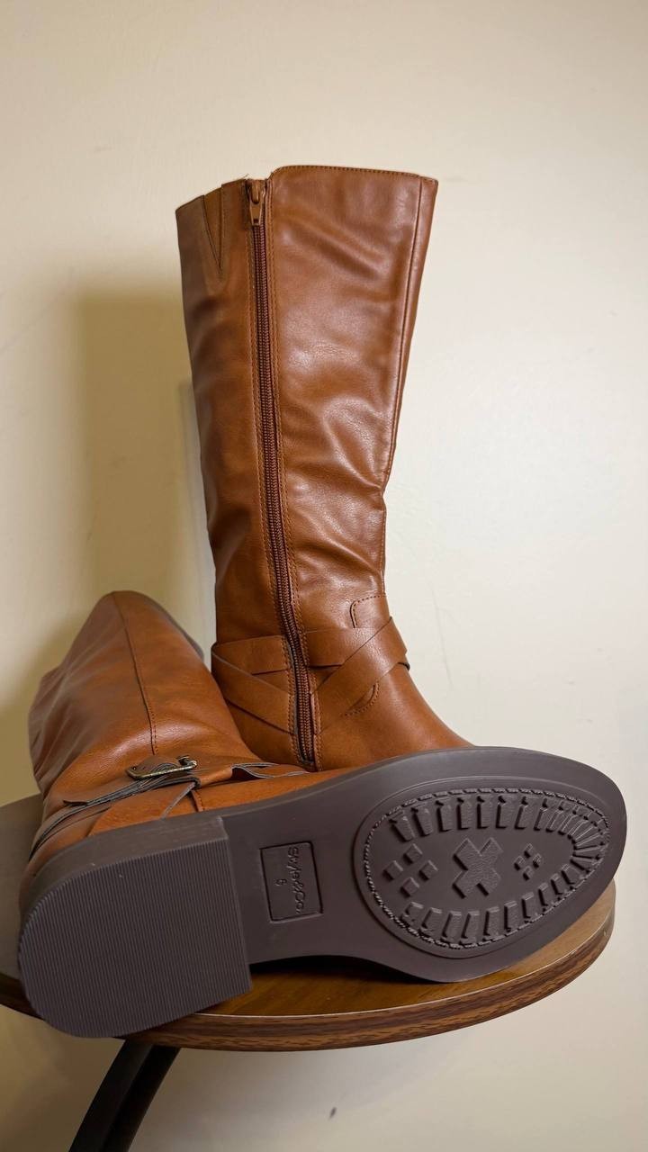 Style & Co Margoo Riding Boots Acorn Brown Women’s 5M NWB $79.90