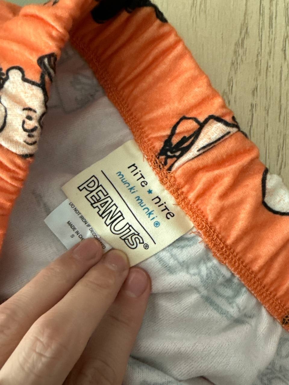 Peanuts Halloween Pajama Pants Snoopy Charlie Brown Pumpkin Ghost Print Orange S