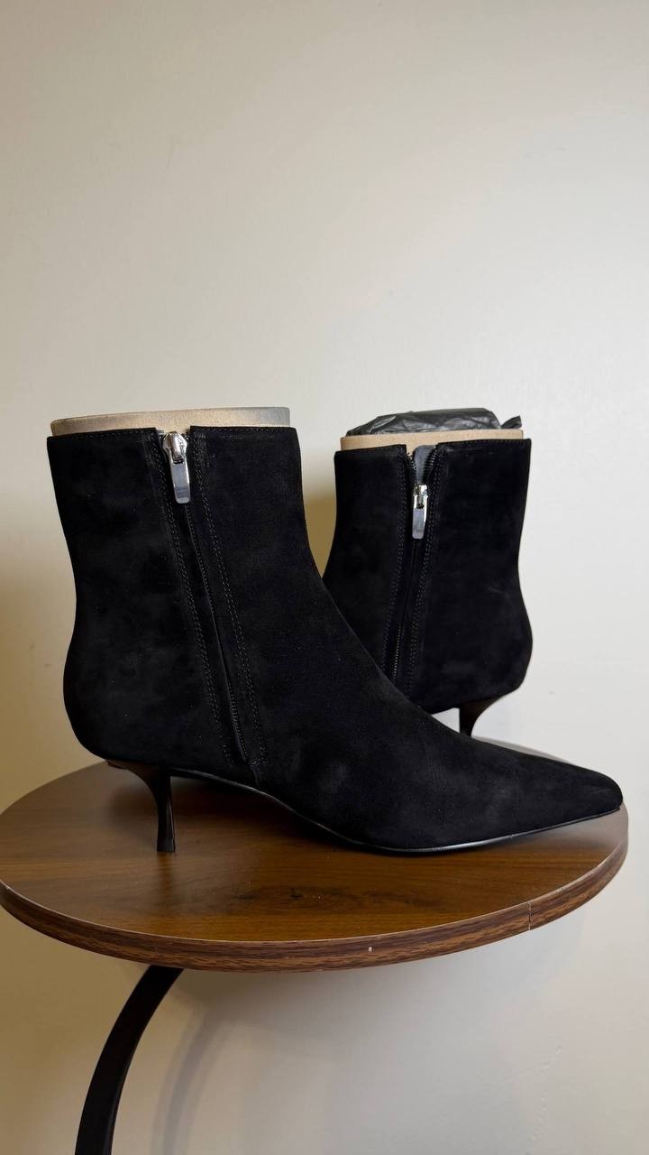 Nine West Black Suede Dress Booties 8M NIB MSRP $159