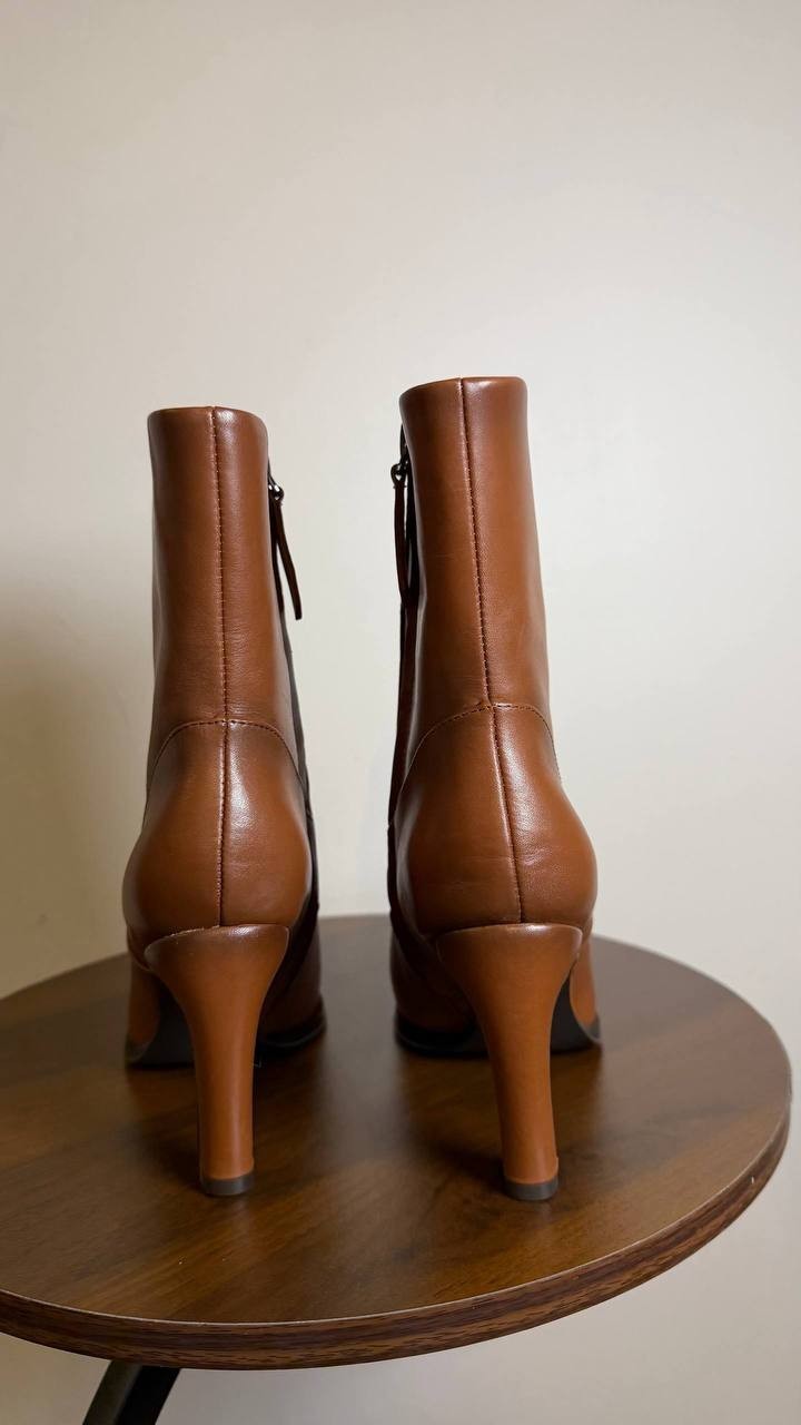Franco Sarto Toe Dress Booties – Tobacco – Size 5M – MSRP $215