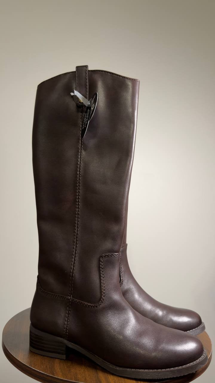 I.N.C.  Riding  Boots  Chocolate  Leather  6.5M  WC  New  $189.90