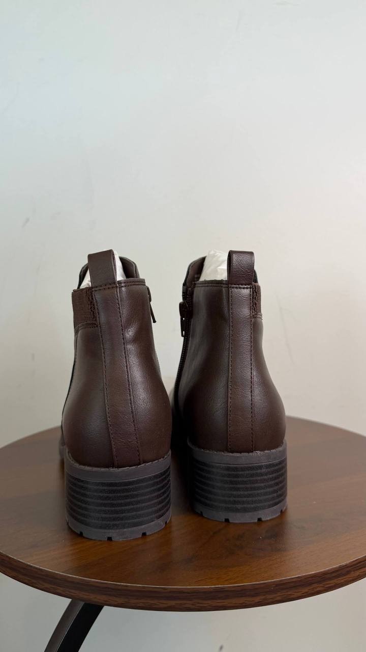 Style & Co Graciee Women’s Lug Booties Dark Roast 7W Man‑Made $69.90 NWB
