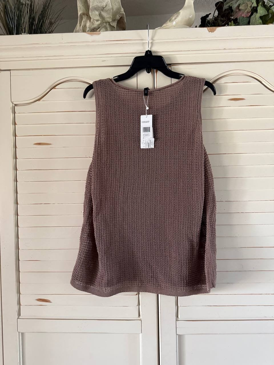 EILEEN FISHER Organic Linen Délavé Tank – Natural, XL