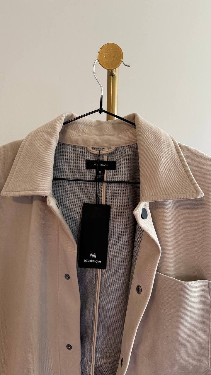 Matinique MAprospects Snap Overshirt Jacket Beige M NWT MSRP $228
