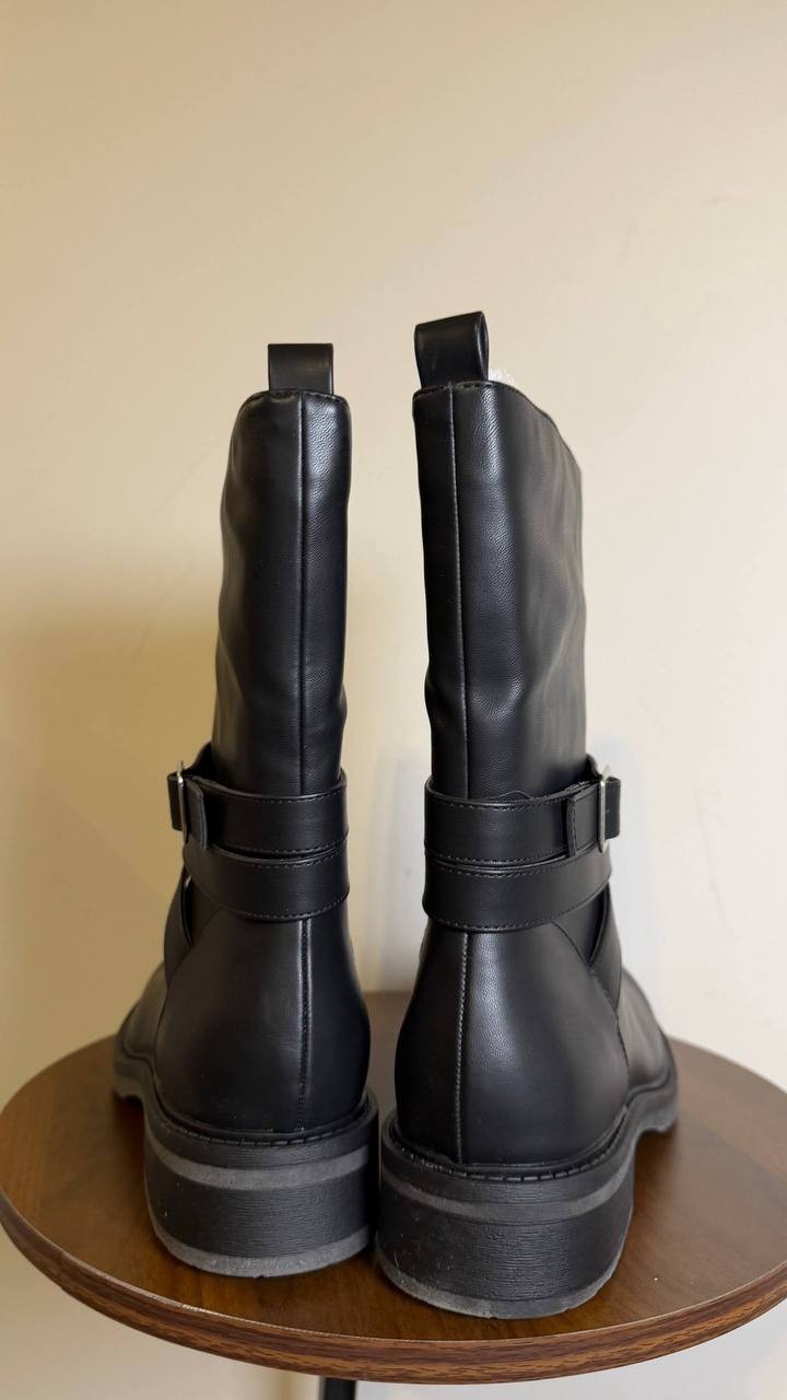 Style&Co Black Polyurethane Block Heel Booties 9.5M New in Box MSRP $89