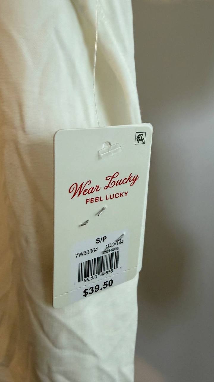 Lucky Brand Sandwash Dolman T-Shirt White Size S/P NWT $39.50