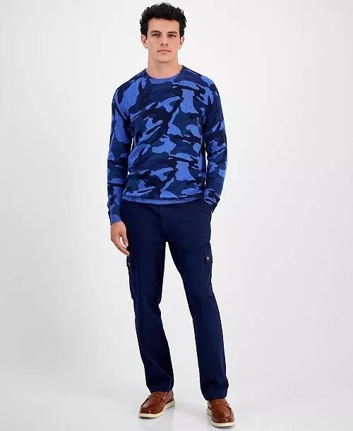 Club Room Men’s 100% Cashmere Camo Printed Sweater Crewneck S $189 NWT