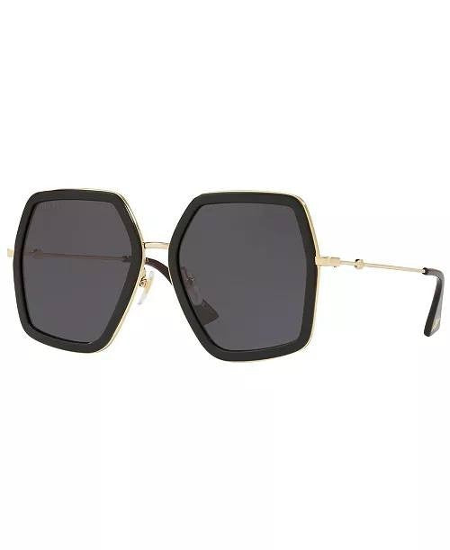 Gucci  GG0106S  Rectangle  Sunglasses  Black  OS  Pre‑Owned  Like  New  $420