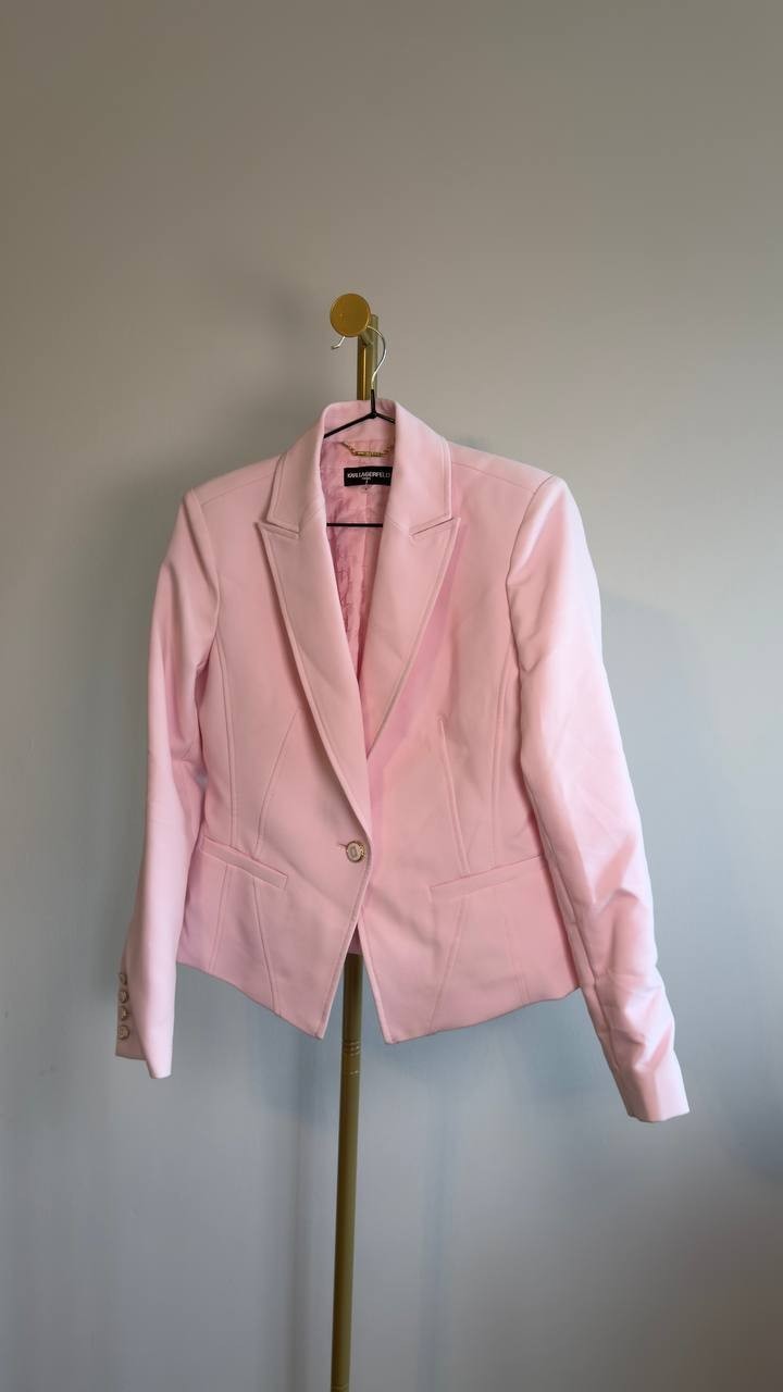 Karl Lagerfeld Paris Collared Woven Blazer Ballet Slipper 4 NWOT $199