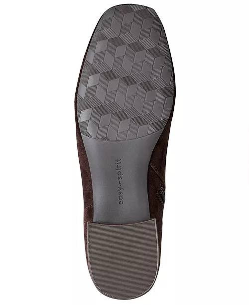 Easy Spirit Danilyn Tall Block Heel Boots Dark Brown 7M Textile $159 NWB