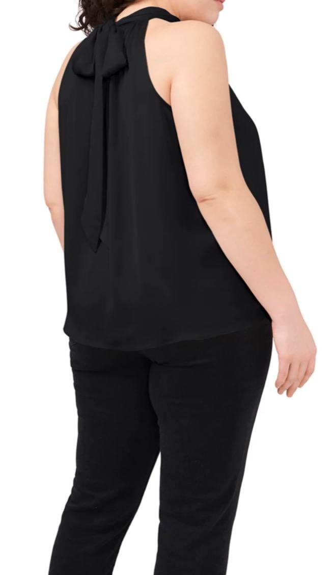 1.STATE Sleeveless Halter Top-Black-Size L-NWT