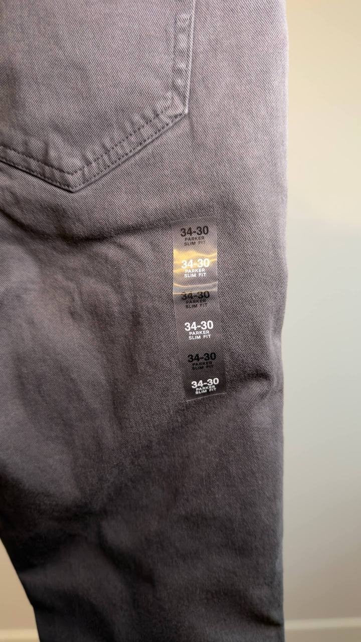 Michael Kors Parker Slim‑Fit Stretch‑Twill Pants Black 34/30 NWT $95