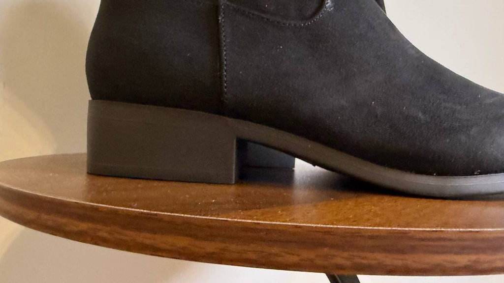 Style & Co Charmanee Tall Boots 8.5 Black Microfiber Fabric Zip NIB msrp$79.90