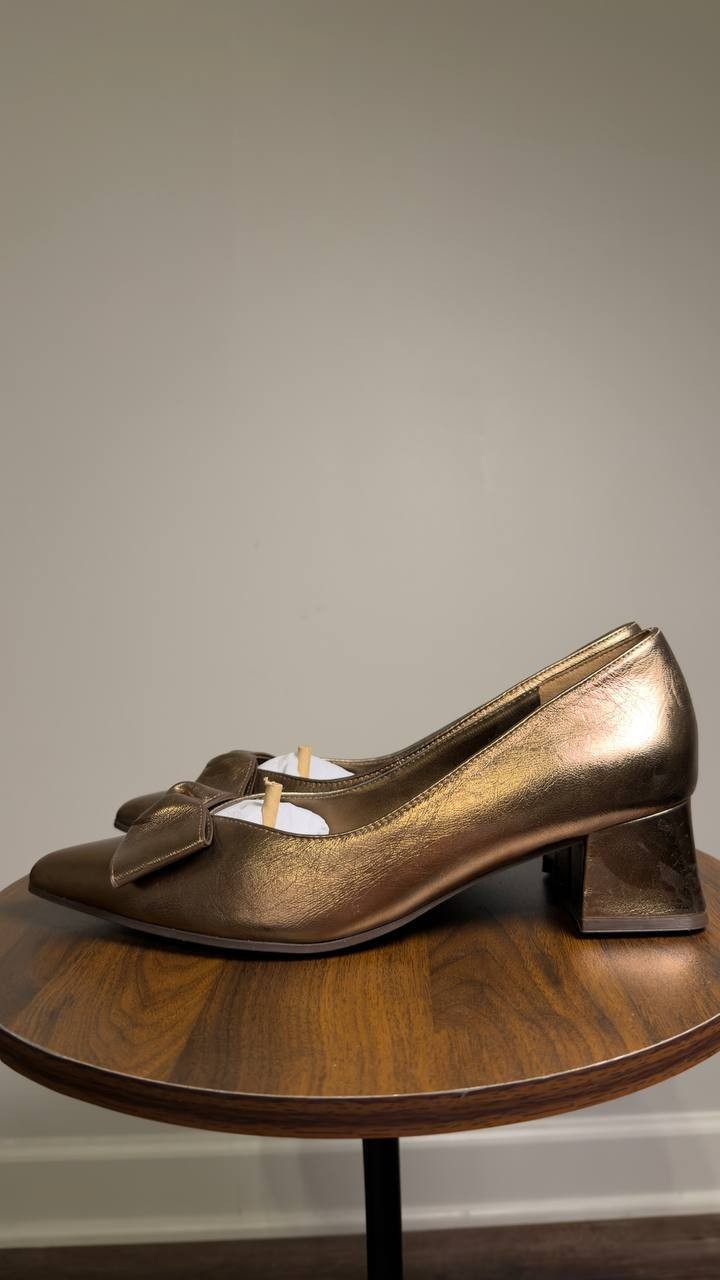 Naturalizer  Mavis  Pump  Old  Gold  Leather  9.5W  New  $160