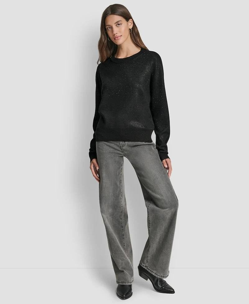 DKNY Sparkle Hotfix Long‑Sleeve Sweater – Size XS – NWT – $99