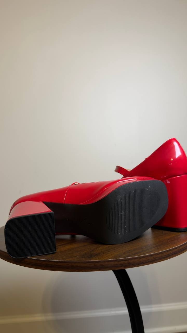 Wild  Pair  Square Toe Booties  Red  7M  New  $69.90