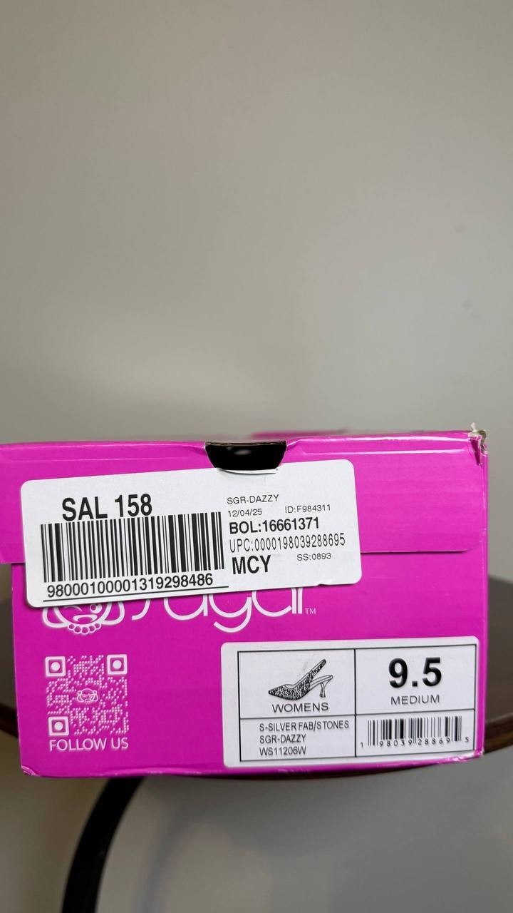 Sugar Silver Man‑Made Dress Pumps Women’s Size 9.5M – New in Box MSRP $69