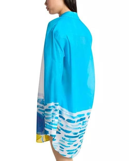 Michael Kors Beach Shirt Dress White L NWOT $148