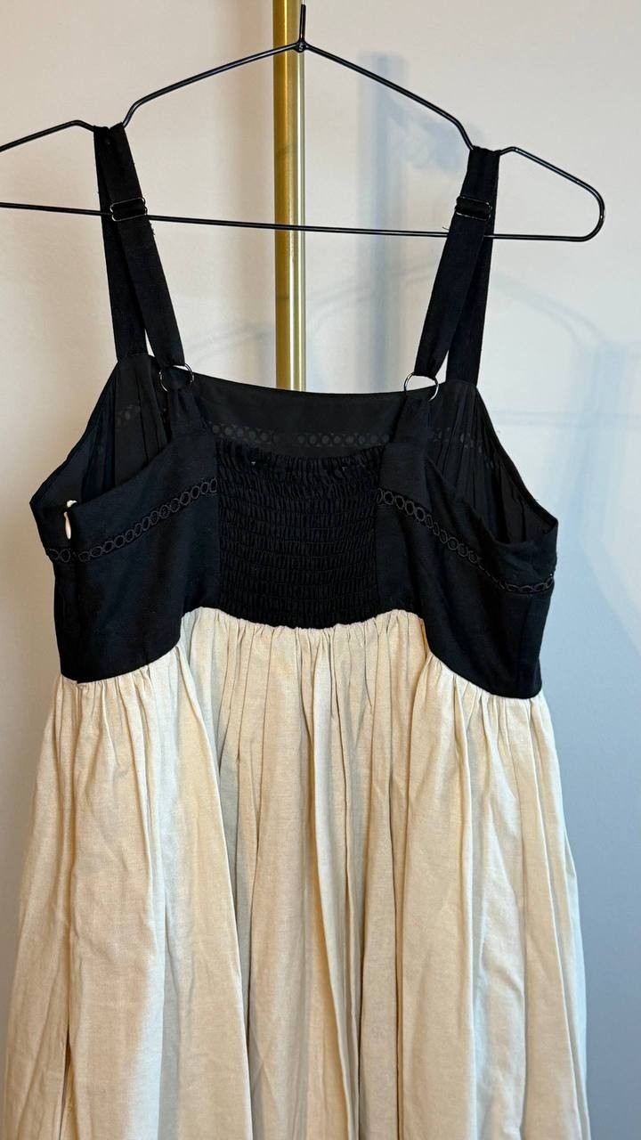 Taylor Sleeveless Empire‑Waist Dress Cream/Onix 10 NWT $138