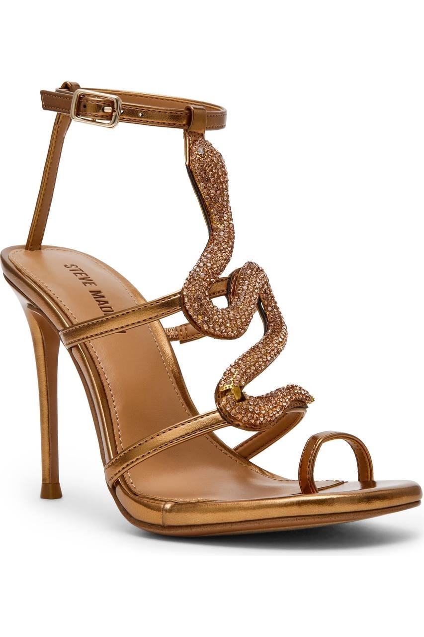 Steve  Madden  High  Heel  Sandals  Bronze  7  New  $139