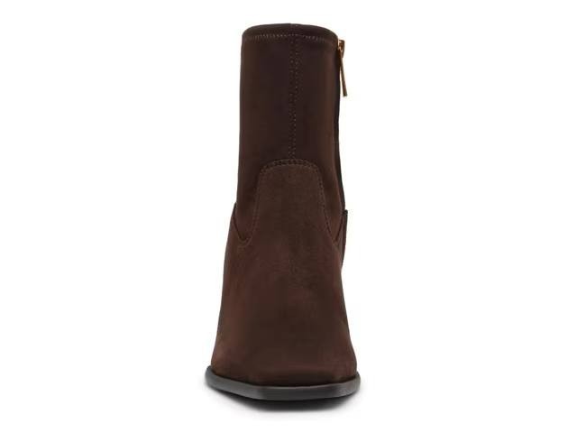 Anne Klein Paidge Bootie Dark Brown 8M Fabric Sock Fit Booties NWB MSRP $109