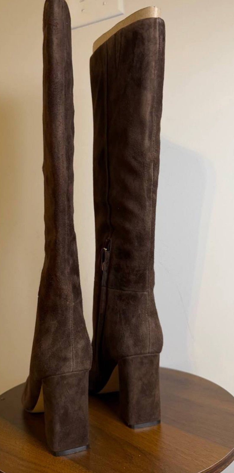 Marc Fisher LTD Yarli Boots 9M Dark Brown Leather Knee‑High  NIB msrp$299