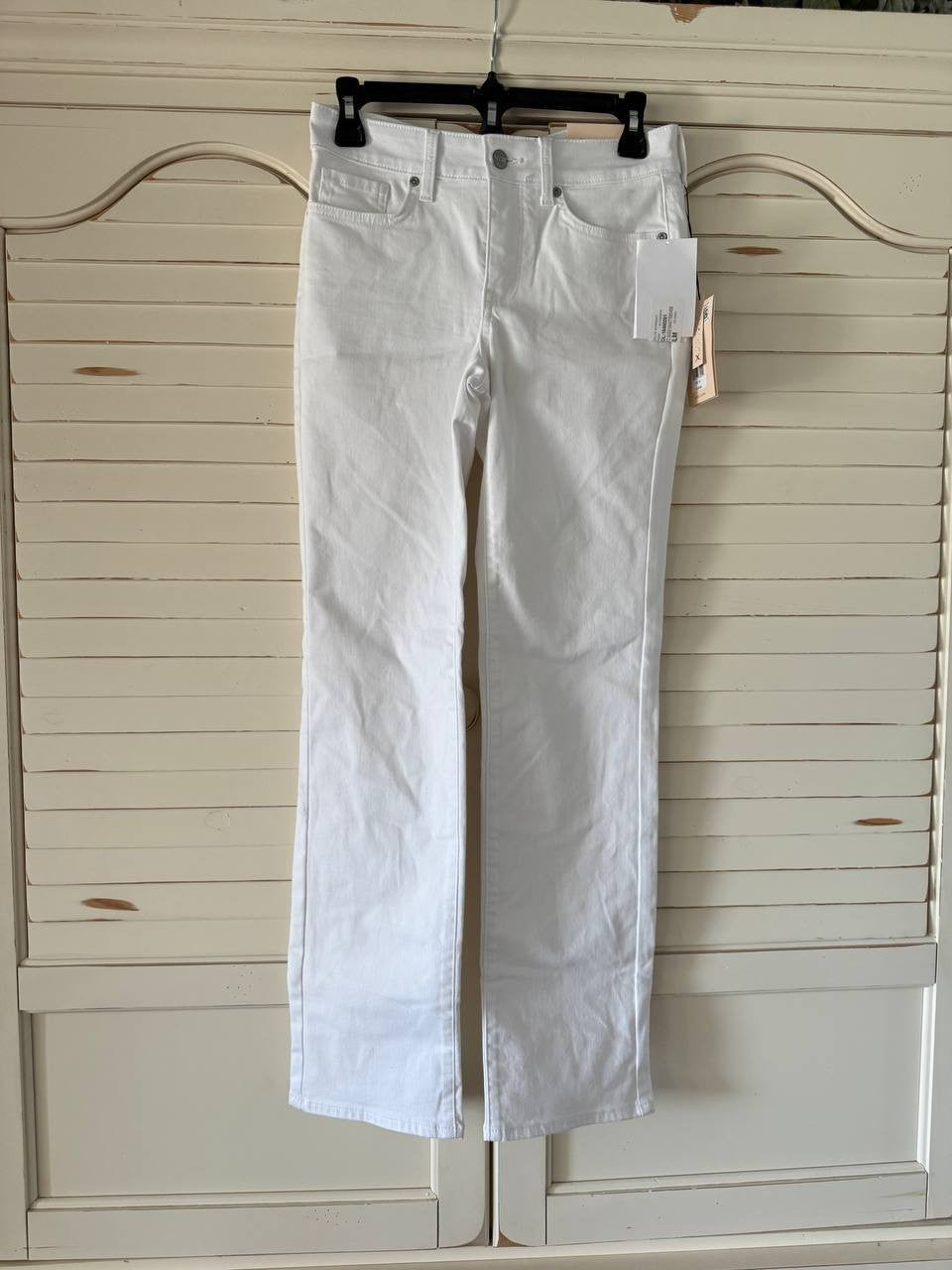 NYDJ Marilyn Straight Jeans – Optic White – Size 0P – NWT MSRP 119$