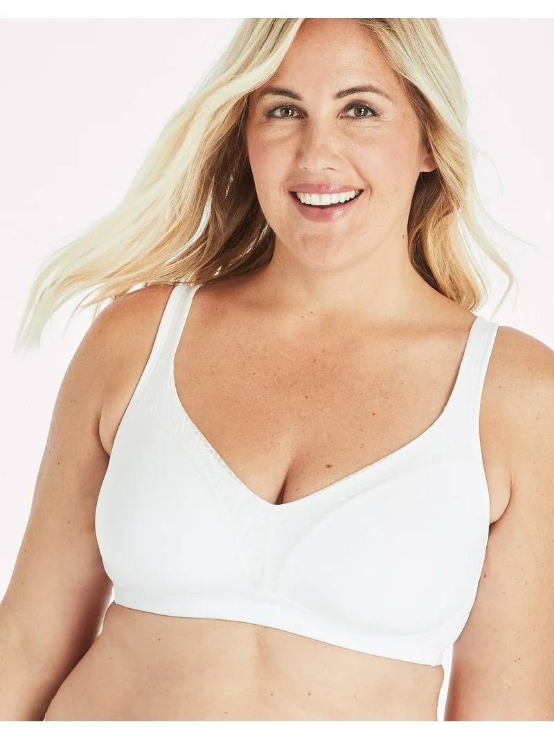 Playtex 18 Hour Bounce Control Convertible Wirefree Bra – Size 36DD – White –