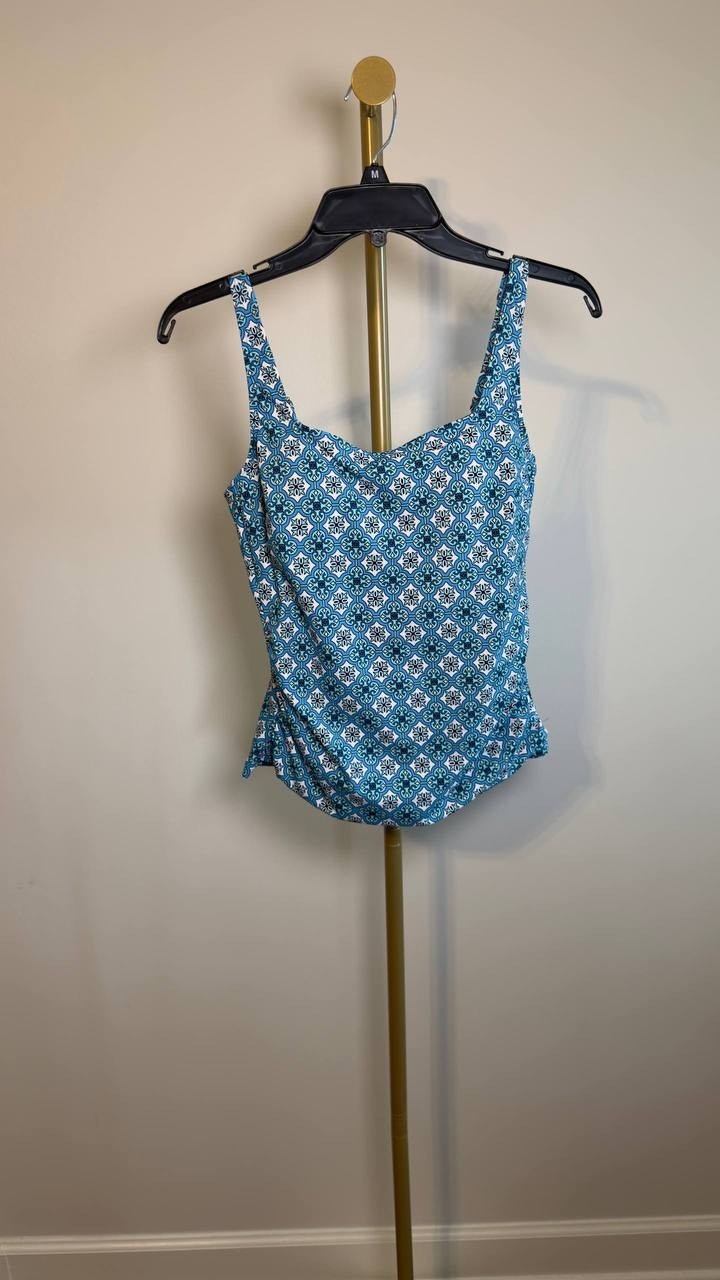 Beach House Brandy Tankini Top Molokini Tile Multi 10 NWOT $89