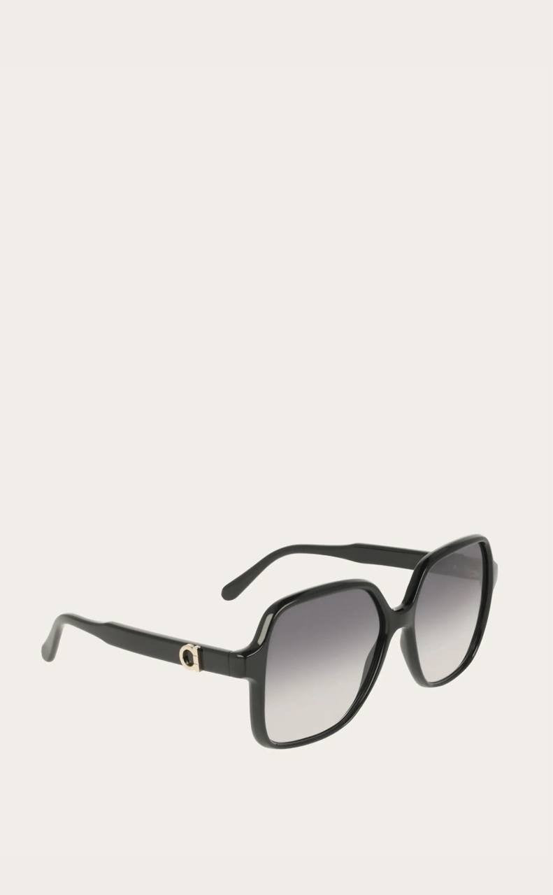 Salvatore Ferragamo Women’s Square Frame Sunglasses Black OS  NWT