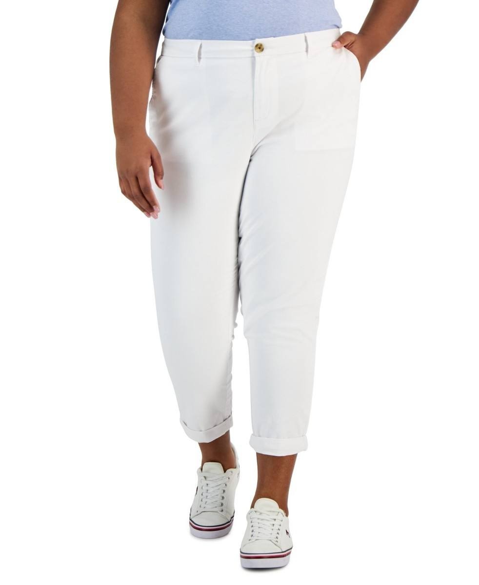 Tommy Hilfiger TH Flex Hampton Chino Pants Plus Size 20W White NWT $84.50