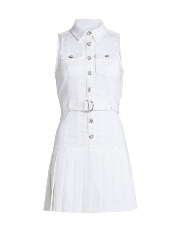Cinq à Sept Moxie Denim Mini Shirtdress White 8 NWT $445 – Modern Chic