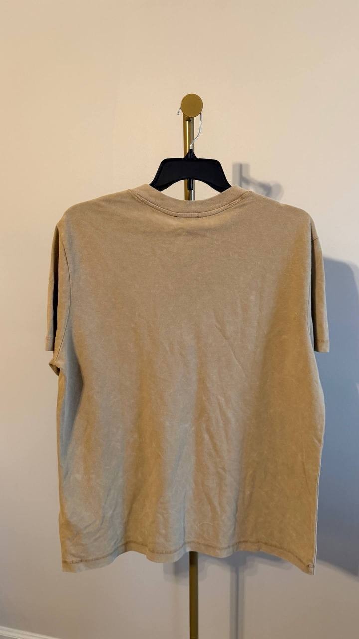 True Religion Men’s Mineral Patch Henley Tee Scuffed Beige L/G $79 NWT